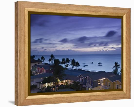 Seven Mile Beach, Grand Cayman, Cayman Islands, Caribbean-Walter Bibikow-Framed Premier Image Canvas