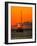 Seven Mile Beach, Grand Cayman. Sailboat on the Carribean at sunset.-Jolly Sienda-Framed Photographic Print