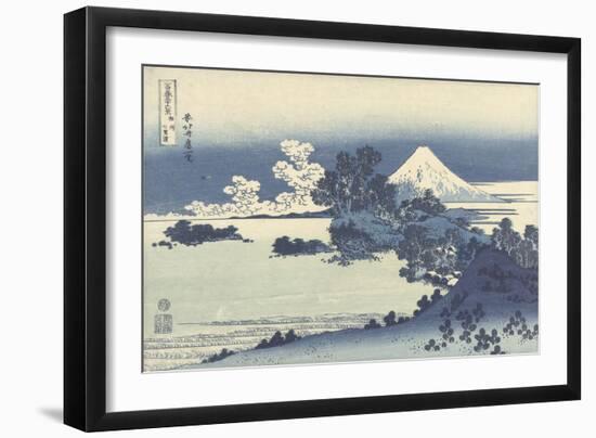 Seven Mile Beach in Sagami Province-Katsushika Hokusai-Framed Giclee Print