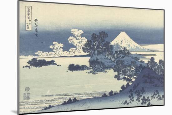 Seven Mile Beach in Sagami Province-Katsushika Hokusai-Mounted Giclee Print