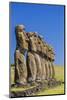 Seven Moai at Ahu Akivi, the First Restored Altar-Michael Nolan-Mounted Photographic Print