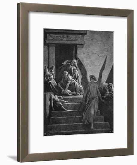 Seven Plagues of Egypt, 1866-Gustave Doré-Framed Giclee Print
