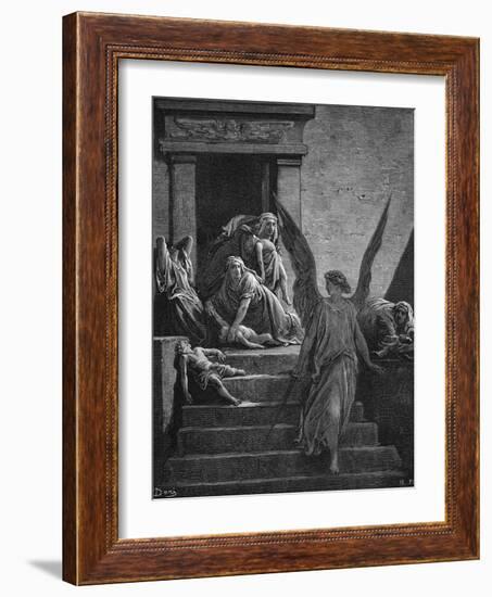 Seven Plagues of Egypt, 1866-Gustave Doré-Framed Giclee Print