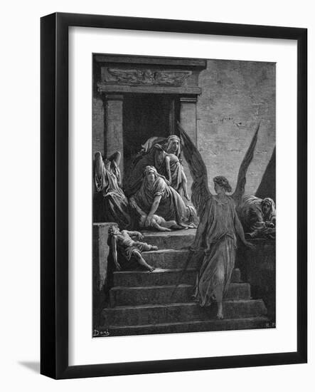 Seven Plagues of Egypt, 1866-Gustave Doré-Framed Giclee Print