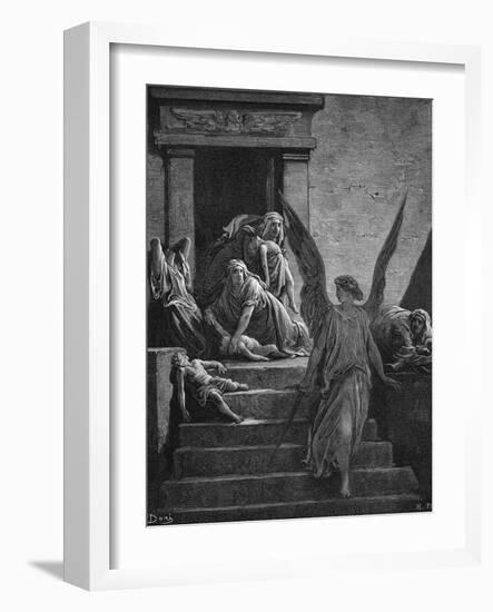 Seven Plagues of Egypt, 1866-Gustave Doré-Framed Giclee Print