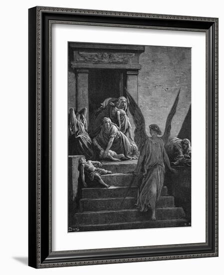 Seven Plagues of Egypt, 1866-Gustave Doré-Framed Giclee Print