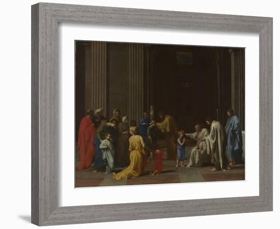 Seven Sacraments: Confirmation, Ca 1637-1640-Nicolas Poussin-Framed Giclee Print