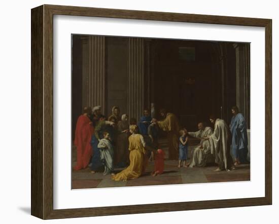 Seven Sacraments: Confirmation, Ca 1637-1640-Nicolas Poussin-Framed Giclee Print