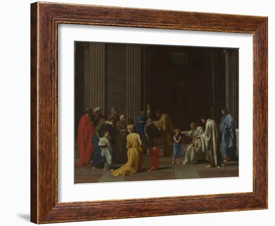 Seven Sacraments: Confirmation, Ca 1637-1640-Nicolas Poussin-Framed Giclee Print