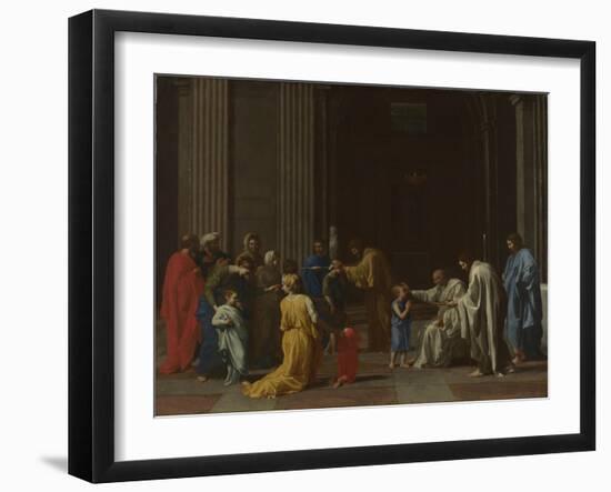 Seven Sacraments: Confirmation, Ca 1637-1640-Nicolas Poussin-Framed Giclee Print