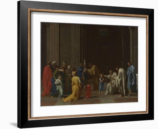 Seven Sacraments: Confirmation, Ca 1637-1640-Nicolas Poussin-Framed Giclee Print