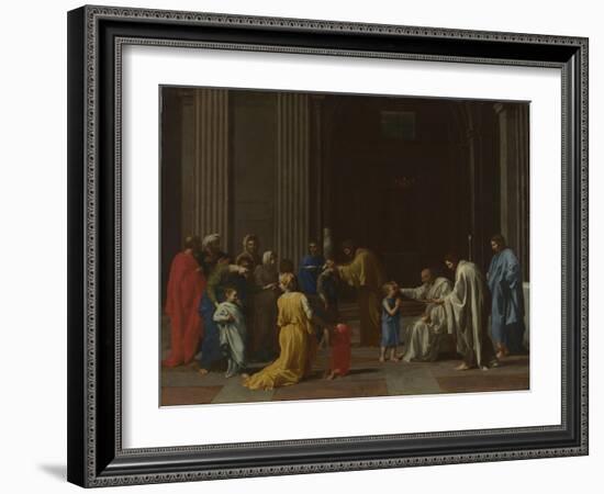 Seven Sacraments: Confirmation, Ca 1637-1640-Nicolas Poussin-Framed Giclee Print