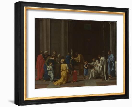 Seven Sacraments: Confirmation, Ca 1637-1640-Nicolas Poussin-Framed Giclee Print