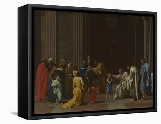 Seven Sacraments: Confirmation, Ca 1637-1640-Nicolas Poussin-Framed Premier Image Canvas