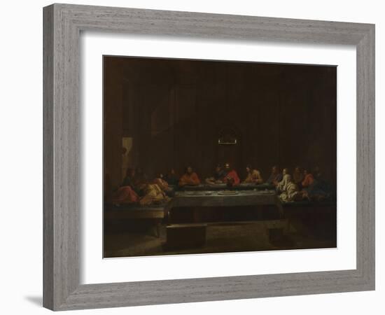 Seven Sacraments: Eucharist, Ca 1637-1640-Nicolas Poussin-Framed Giclee Print