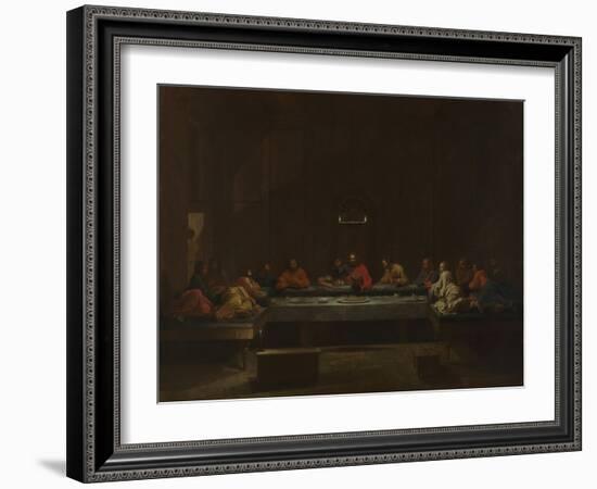 Seven Sacraments: Eucharist, Ca 1637-1640-Nicolas Poussin-Framed Giclee Print