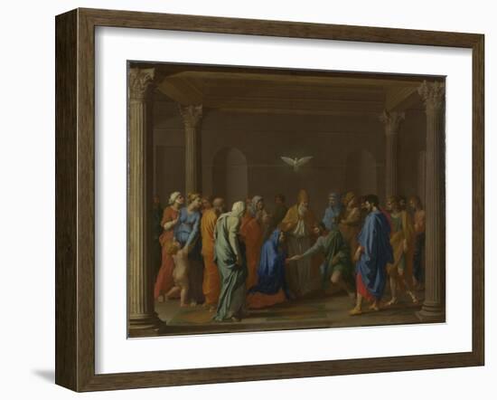 Seven Sacraments: Marriage, Ca 1637-1640-Nicolas Poussin-Framed Giclee Print
