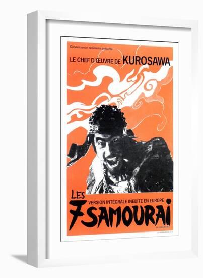 Seven Samurai, French Movie Poster, 1954-null-Framed Premium Giclee Print