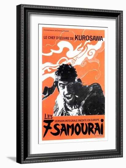 Seven Samurai, French Movie Poster, 1954-null-Framed Premium Giclee Print