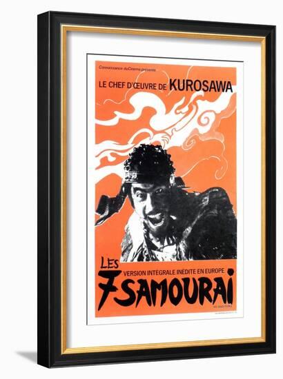 Seven Samurai, French Movie Poster, 1954-null-Framed Premium Giclee Print