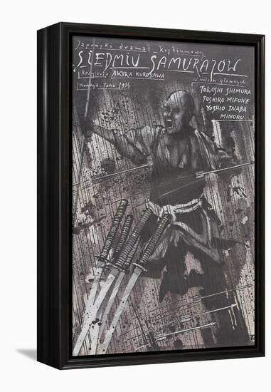 Seven Samurai, Polish Movie Poster, 1954-null-Framed Stretched Canvas