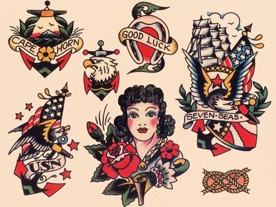 Traditional Tattoo Flash Sheets Sailor Jerry Seven Seas Authentic Tattoo Flash By Norman Collins Aka Sailor Jerry U L Q1hqc1t0