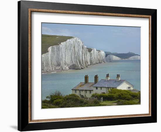 Seven Sisters Chalk Cliffs, Cuckmere Haven, Near Seaford, East Sussex, England-David Wall-Framed Photographic Print