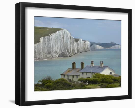 Seven Sisters Chalk Cliffs, Cuckmere Haven, Near Seaford, East Sussex, England-David Wall-Framed Photographic Print