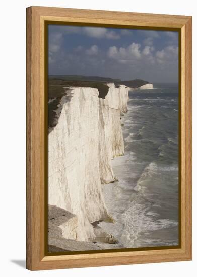 Seven Sisters Chalk Cliffs, South Downs, England-Peter Cairns-Framed Premier Image Canvas