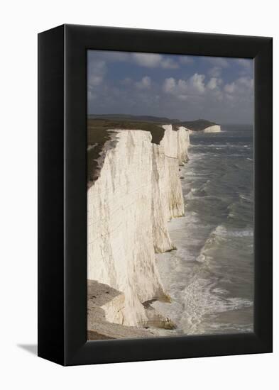 Seven Sisters Chalk Cliffs, South Downs, England-Peter Cairns-Framed Premier Image Canvas