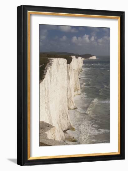 Seven Sisters Chalk Cliffs, South Downs, England-Peter Cairns-Framed Photographic Print