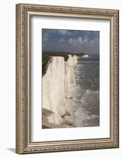 Seven Sisters Chalk Cliffs, South Downs, England-Peter Cairns-Framed Photographic Print