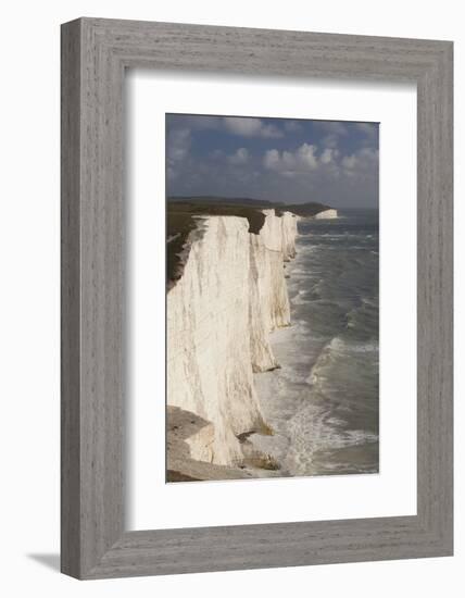 Seven Sisters Chalk Cliffs, South Downs, England-Peter Cairns-Framed Photographic Print