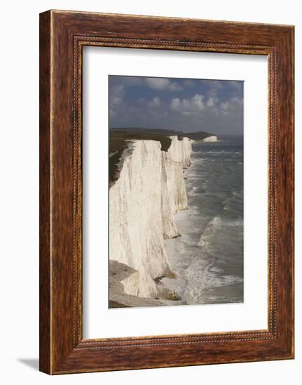 Seven Sisters Chalk Cliffs, South Downs, England-Peter Cairns-Framed Photographic Print