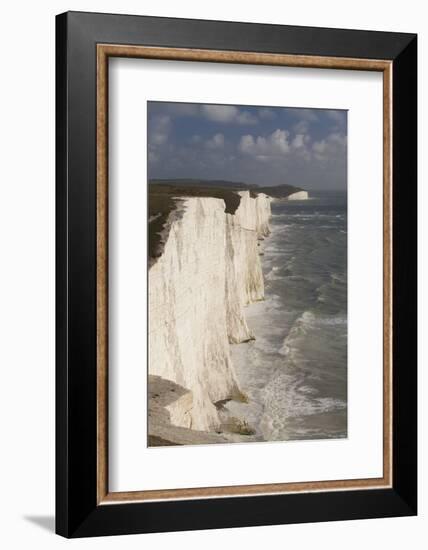 Seven Sisters Chalk Cliffs, South Downs, England-Peter Cairns-Framed Photographic Print