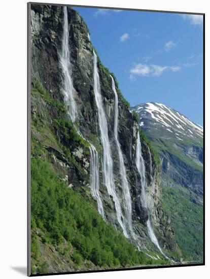 Seven Sisters Falls, Geiranger Fjord, Western Fjordlands, Norway, Scandinavia, Europe-Anthony Waltham-Mounted Photographic Print