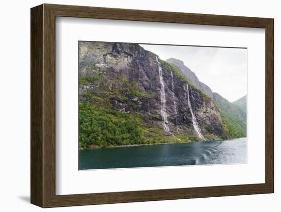 Seven Sisters Waterfall, Geirangerfjord, Norway-Amanda Hall-Framed Photographic Print