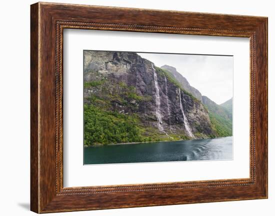 Seven Sisters Waterfall, Geirangerfjord, Norway-Amanda Hall-Framed Photographic Print