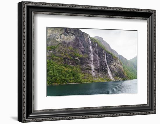 Seven Sisters Waterfall, Geirangerfjord, Norway-Amanda Hall-Framed Photographic Print