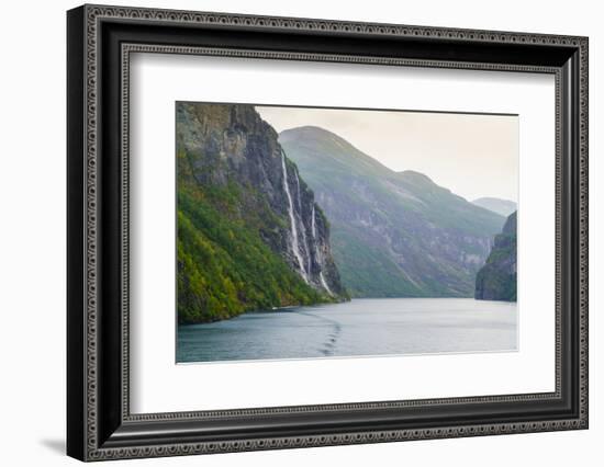 Seven Sisters Waterfall, Geirangerfjord, Norway-Amanda Hall-Framed Photographic Print