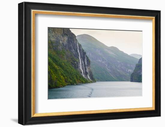 Seven Sisters Waterfall, Geirangerfjord, Norway-Amanda Hall-Framed Photographic Print