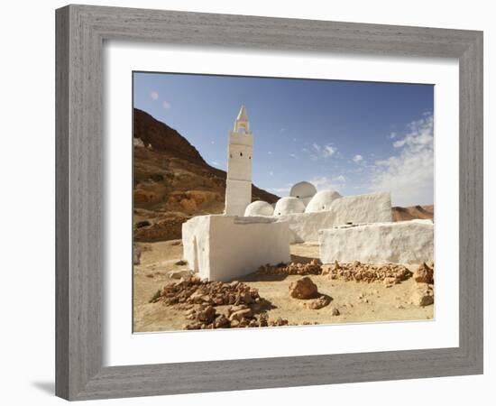 Seven Sleepers Mosque, Chenini, Sahara Desert, Tunisia, North Africa, Africa-Dallas & John Heaton-Framed Photographic Print