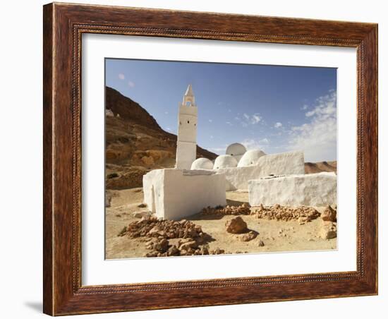 Seven Sleepers Mosque, Chenini, Sahara Desert, Tunisia, North Africa, Africa-Dallas & John Heaton-Framed Photographic Print