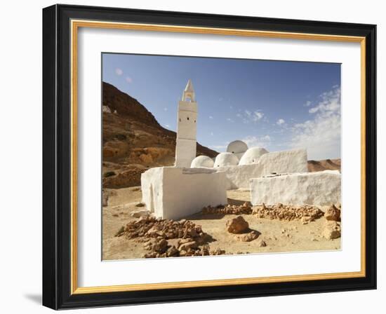 Seven Sleepers Mosque, Chenini, Sahara Desert, Tunisia, North Africa, Africa-Dallas & John Heaton-Framed Photographic Print