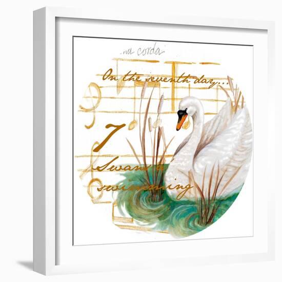Seven Swans a-Swimming-Janice Gaynor-Framed Art Print