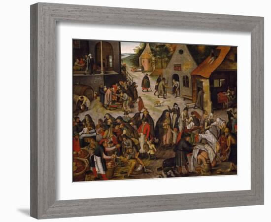 Seven Works of Mercy-Pieter Brueghel the Younger-Framed Giclee Print