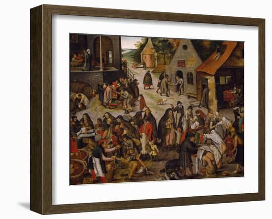 Seven Works of Mercy-Pieter Brueghel the Younger-Framed Giclee Print