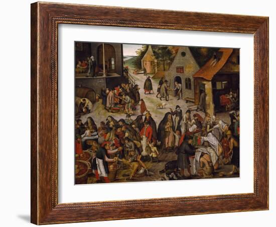 Seven Works of Mercy-Pieter Brueghel the Younger-Framed Giclee Print