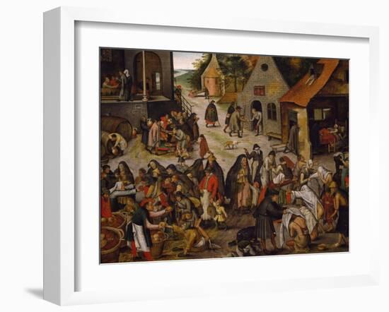 Seven Works of Mercy-Pieter Brueghel the Younger-Framed Giclee Print