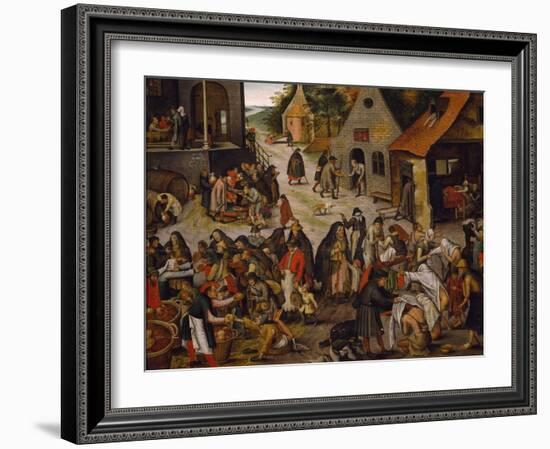 Seven Works of Mercy-Pieter Brueghel the Younger-Framed Giclee Print